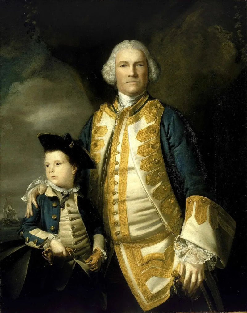 Amiraali Francis Holburne, 1704-1771, ja hänen poikansa, Sir Francis, 4. baronetti, 1752-1820 - Joshua Reynolds