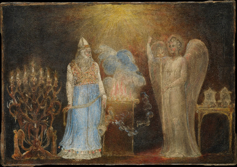 Enkeli, joka ilmestyy Sakariaalle - William Blake