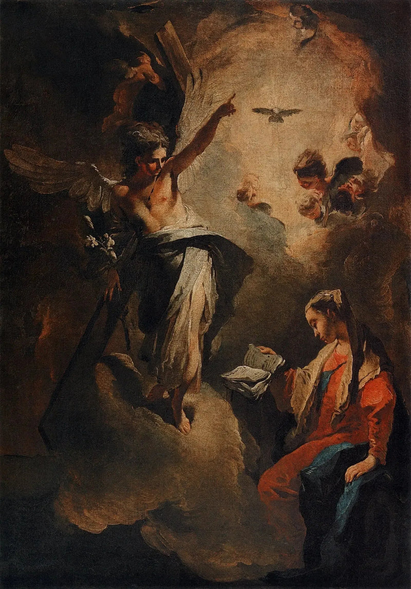 Ilmoitus Pyhän Neitsyt Marian ilmestyksestä - Giovanni Battista Tiepolo