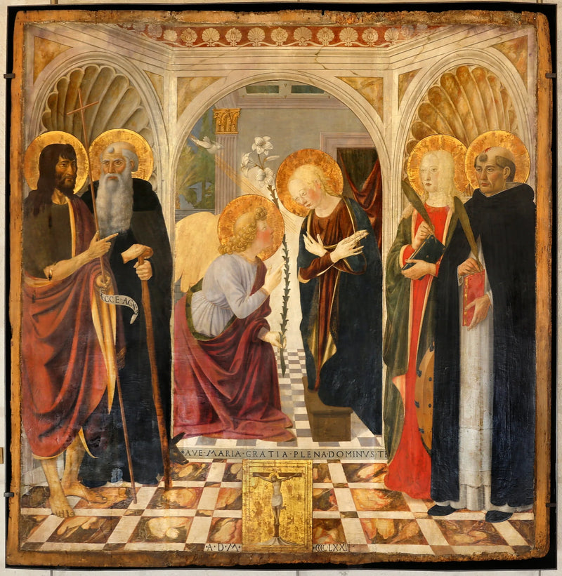 Annonciaatio nel four pyhimyksen välillä - Cosimo Rosselli