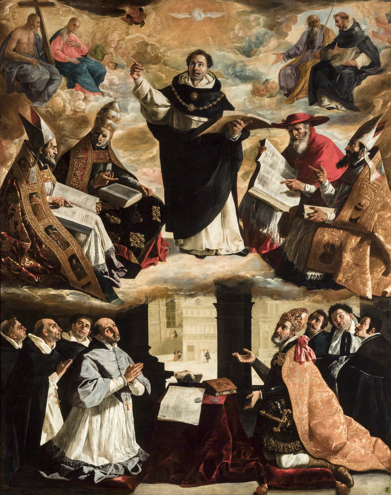 Pyhän Thomas Aquinuksen ylistys - Francisco de Zurbarán