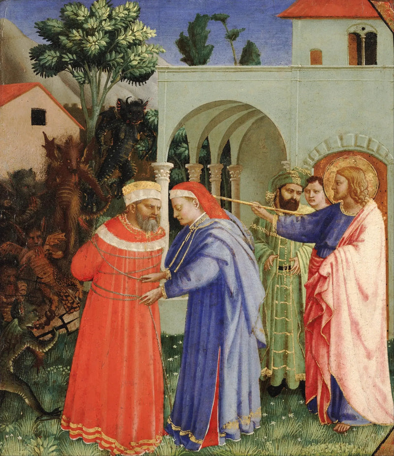 Pyhä Jaakobin apostoli vapauttaa velhon Hermogèneä - Fra Angelico