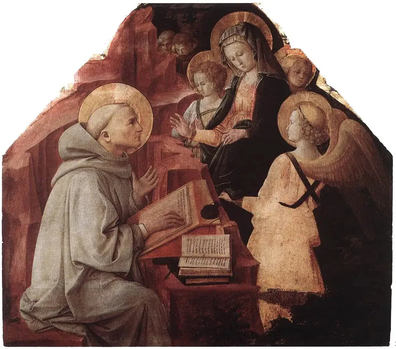 Neitsyt Marian ilmestyminen pyhimys Bernardille - Fra Filippo Lippi