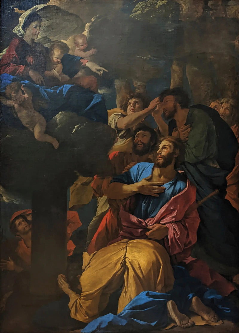 Neitsyt Marian ilmestyminen Pyhä Jaakko Majorille - Nicolas Poussin