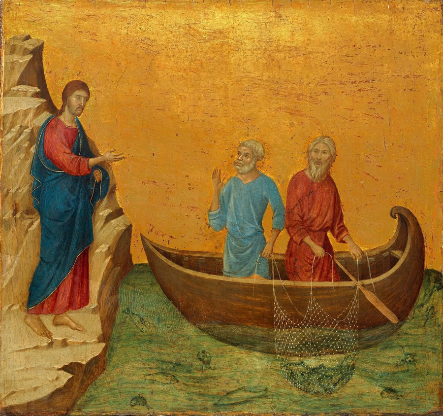 Apostolien Pietarin ja Andreaan kutsu - Duccio di Buoninsegna