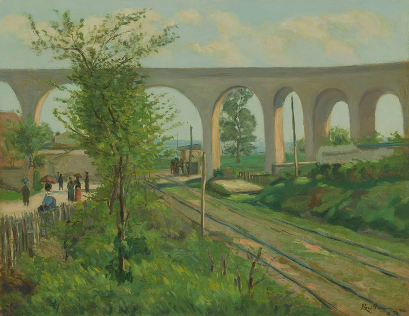 Arcueilin vesijohto, joka sijaitsee Sceauxin rautatien yläpuolella - Armand Guillaumin