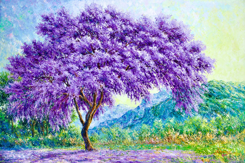 Violetti puu | 90 x 60 cm