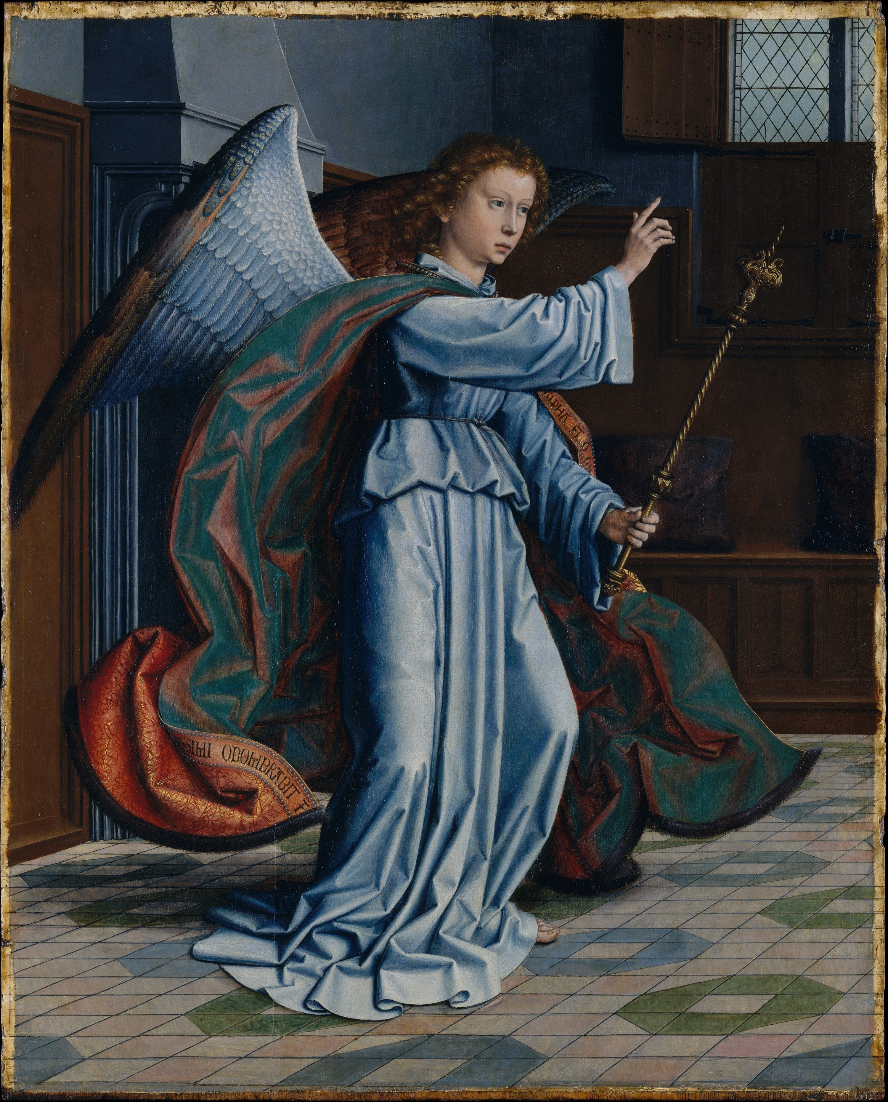 L'Archange Gabriel de l'Annonciation - Retable de Cervara - Gérard David image 1 reproduction d’œuvre d’art à l’huile