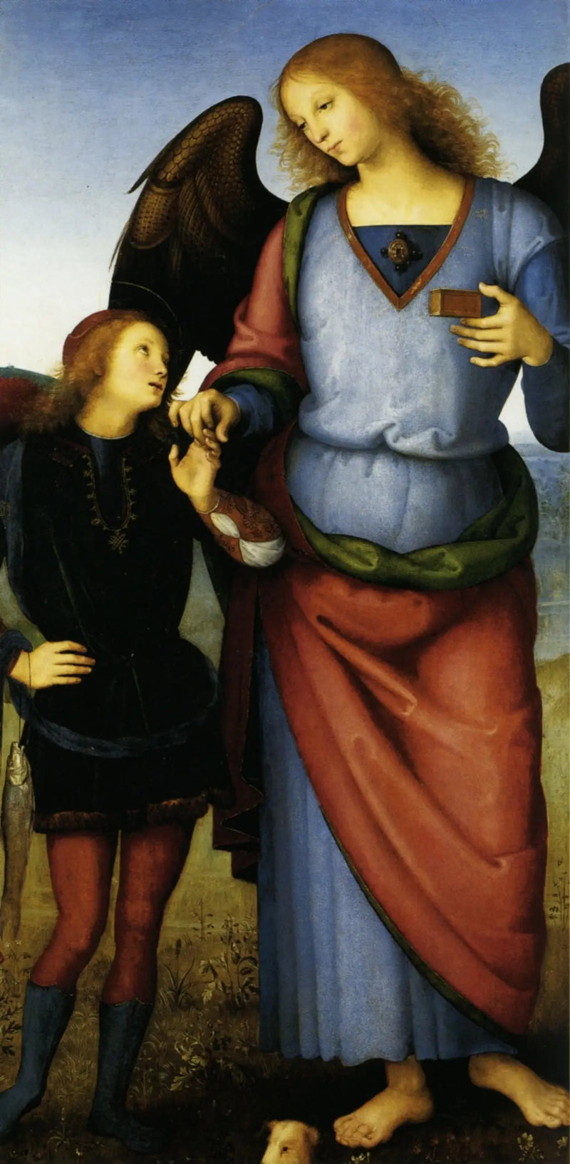 Arkkienkeli Rafael ja Tobias - Pietro Perugino