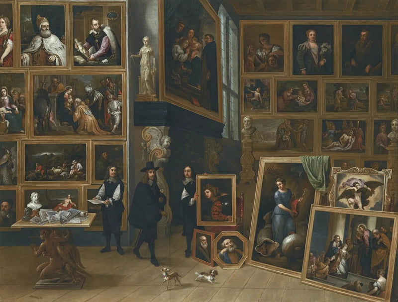 L'Archiduc Léopold-Guillaume dans sa galerie à Bruxelles - David Teniers nuorempi