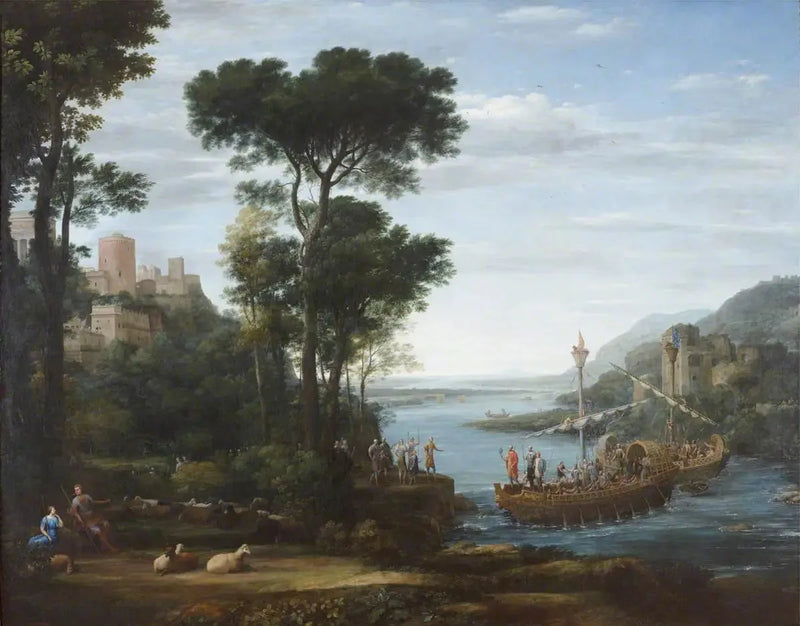 Eneasuksen saapuminen Pallanteumiin - Claude Lorrain