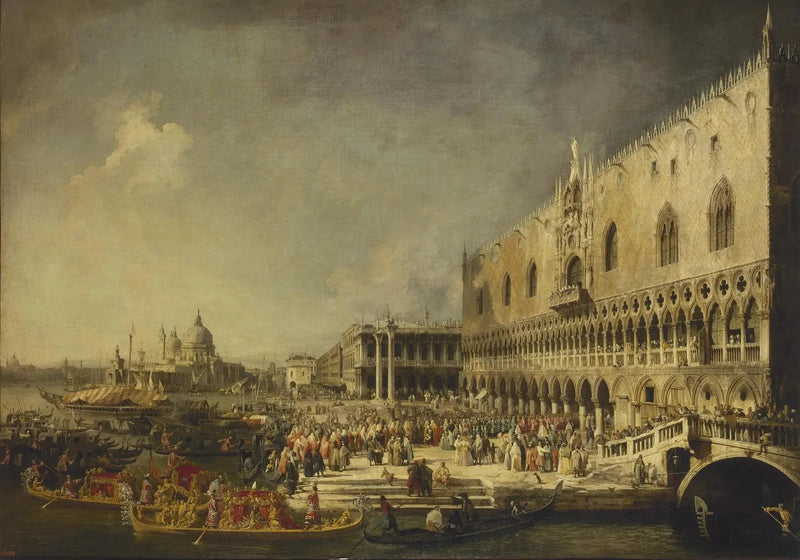 Ranskan suurlähettilään saapuminen Venetsiaan - Canaletto