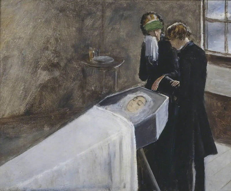 Taiteilija avustaa surussa olevaa nuorta tyttöä - John Everett Millais