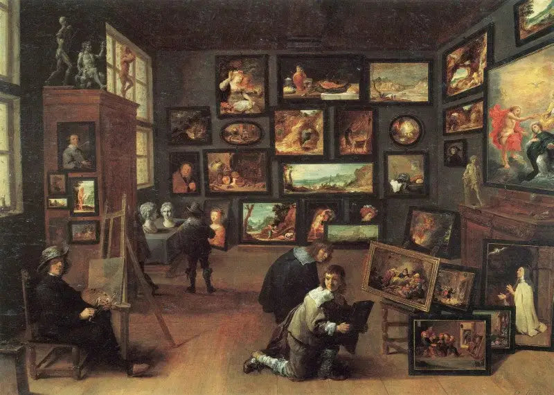 Taiteilija ateljeessaan - David Teniers nuorempi