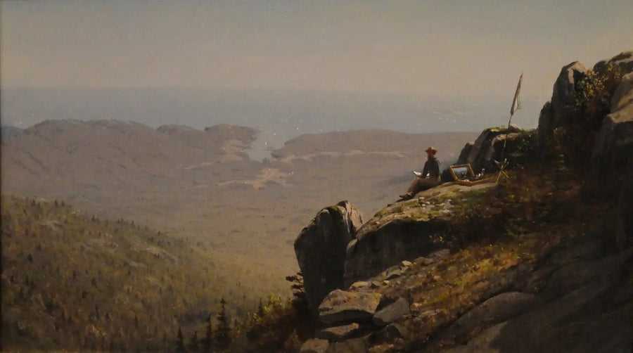 Taiteilija piirtämässä Mount Desertissä, Mainessa - Sanford Robinson Gifford