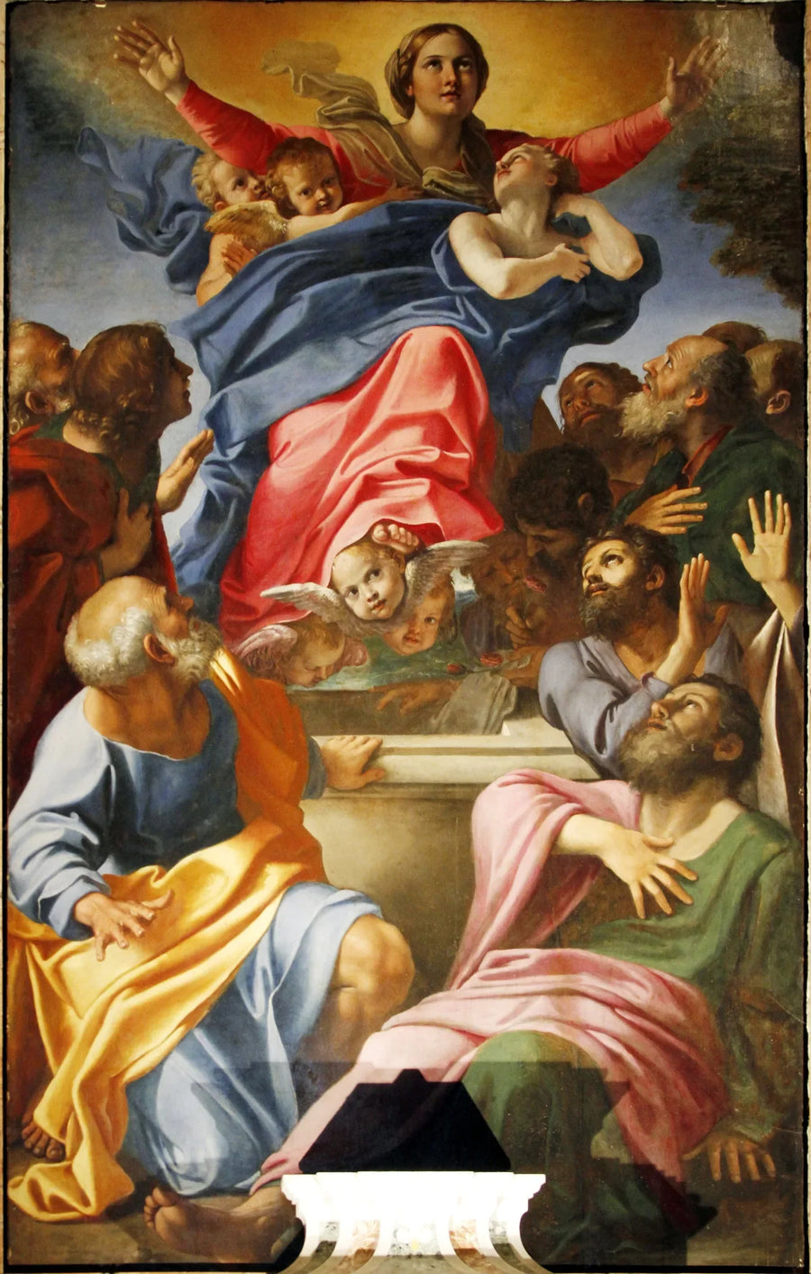 Neitsyt Marian taivuttaminen - Annibale Carracci