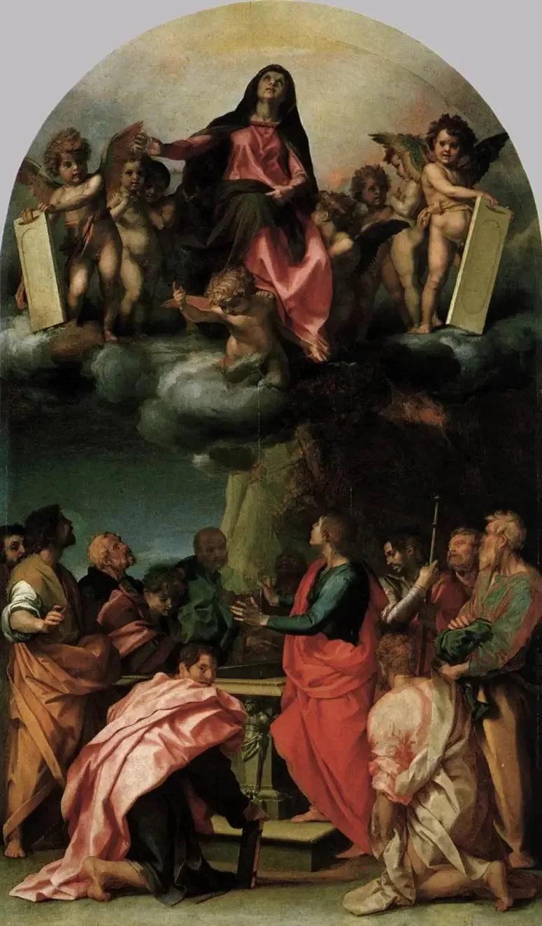 Neitsyt Marian taivutus - Andrea del Sarto