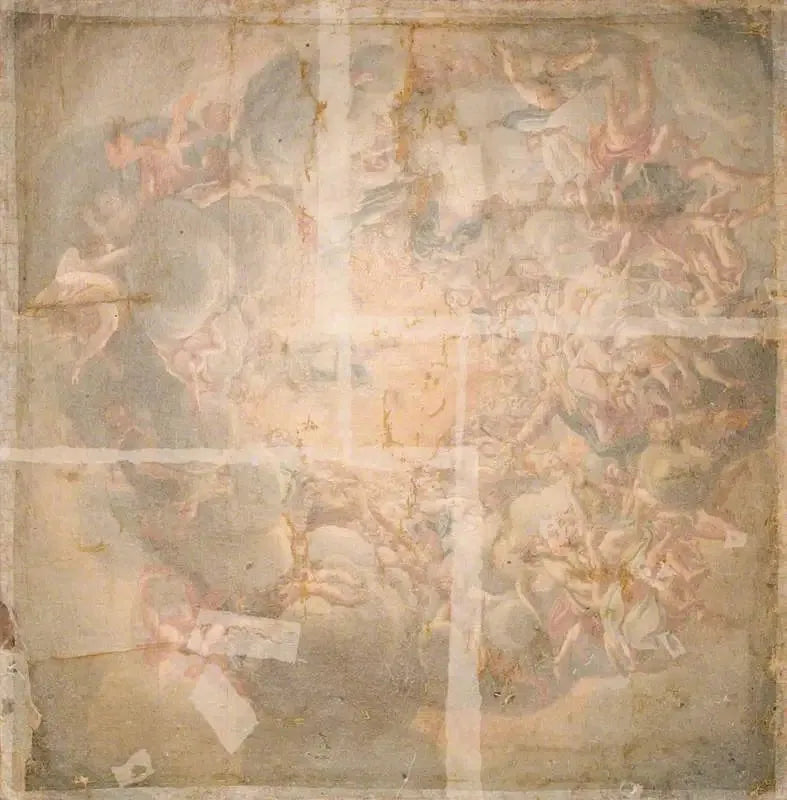 Neitsyt Marian taivaanastuminen (kopio Parmen katedraalin kupolin freskosta) - Antonio da Correggio