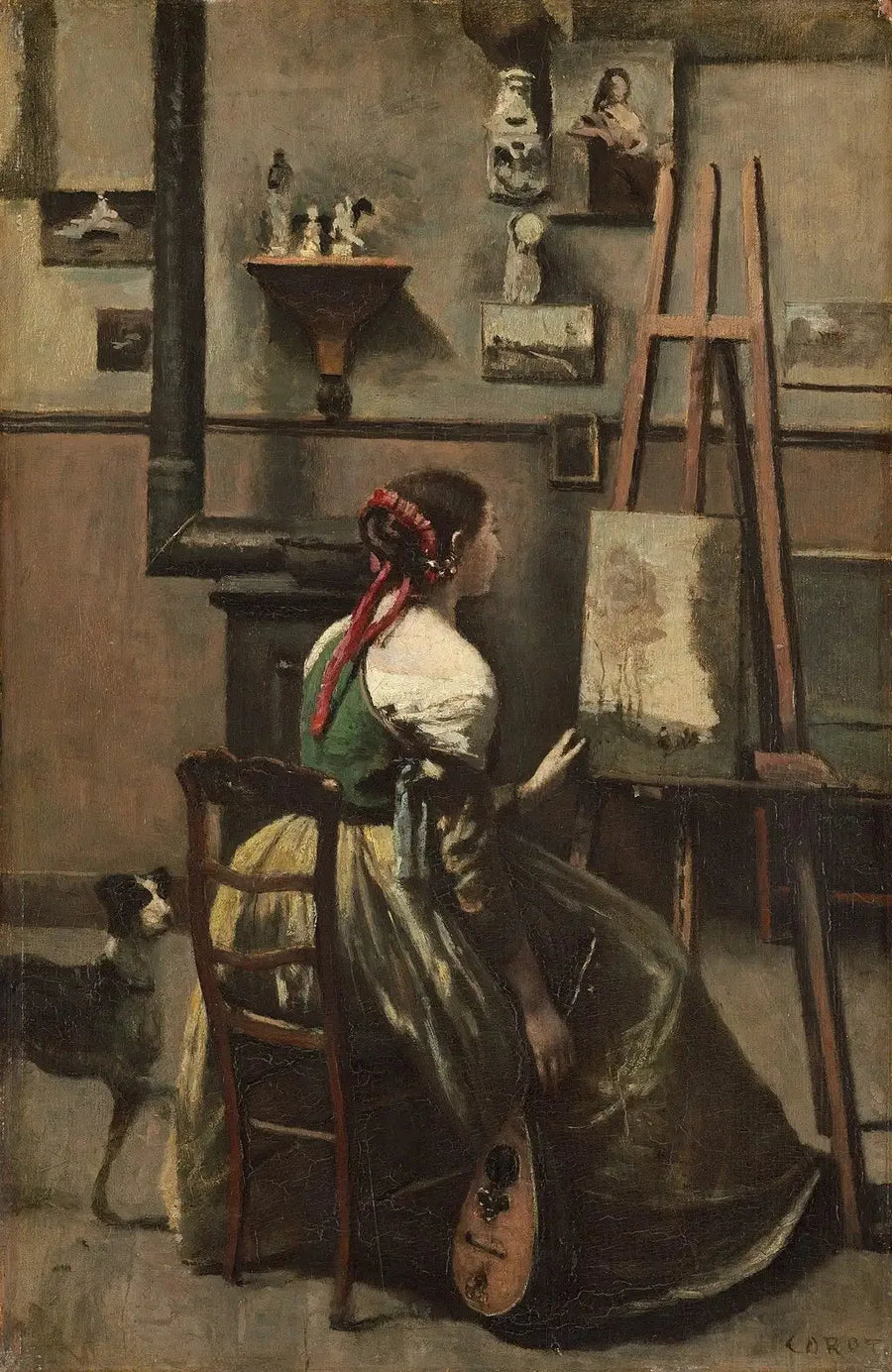 Taiteilijan ateljee - Jean-Baptiste Camille Corot