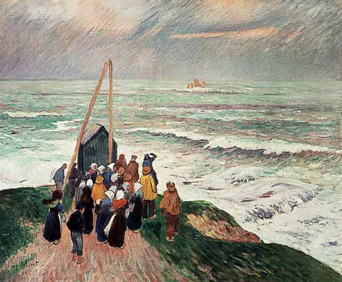 Odotus kalastajien paluusta - Henry Moret