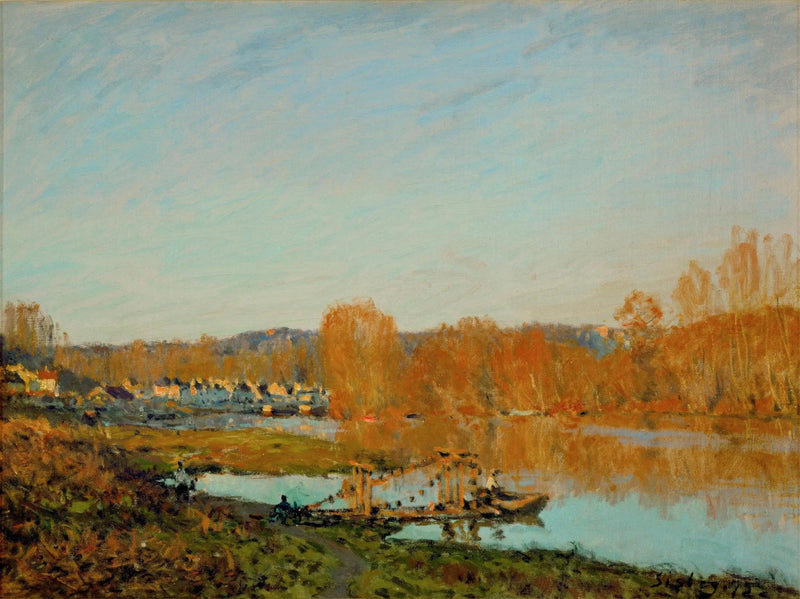 Syksy - Seine-joen rannalla lähellä Bougivalia - Alfred Sisley