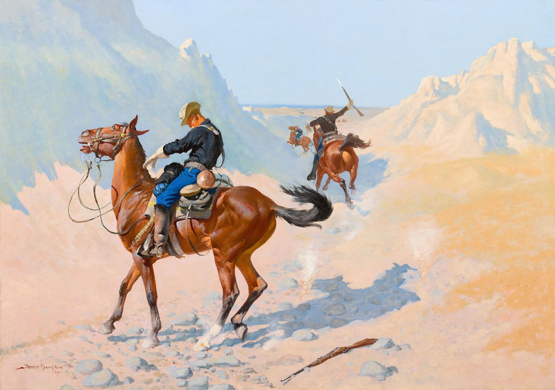 Avant-garde tai sotilaallinen uhraus (väijytys) - Frederic Remington