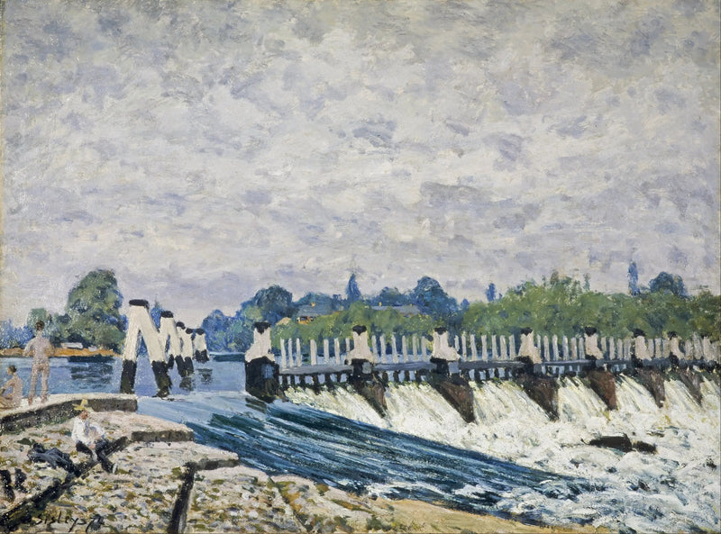 Moleseyn sulku lähellä Hampton Courtia, aamun vaikutelma - Alfred Sisley