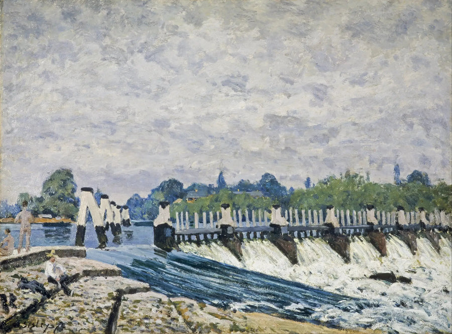 Moleseyn sulku lähellä Hampton Courtia, aamun vaikutelma - Alfred Sisley