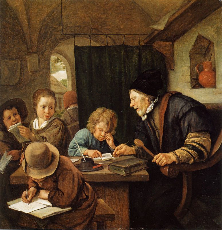 L'école - Jan Steen image 1 copie de tableau peinte à la main