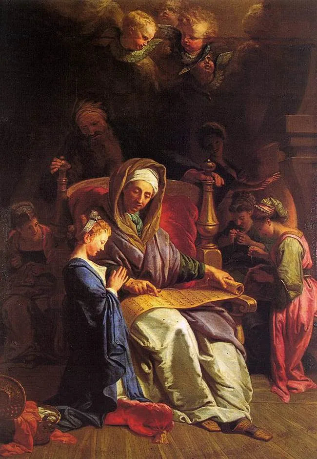 Neitsyt Marian kasvatus - Jean-Baptiste Jouvenet