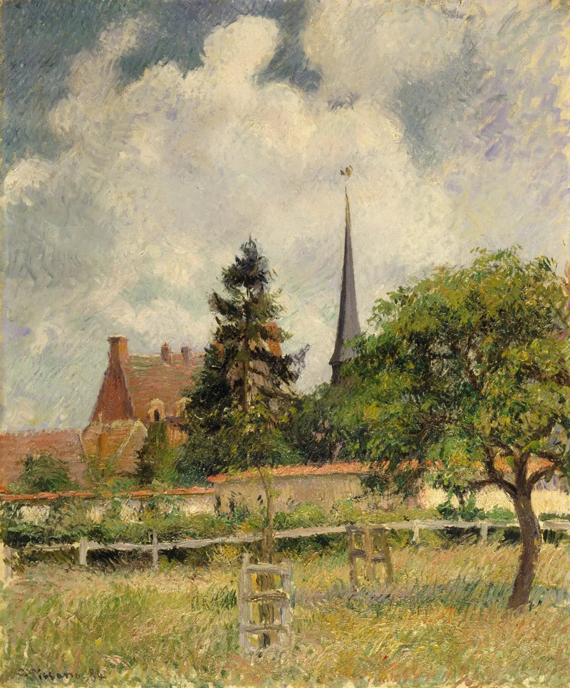 Eragny kirkko - Camille Pissarro