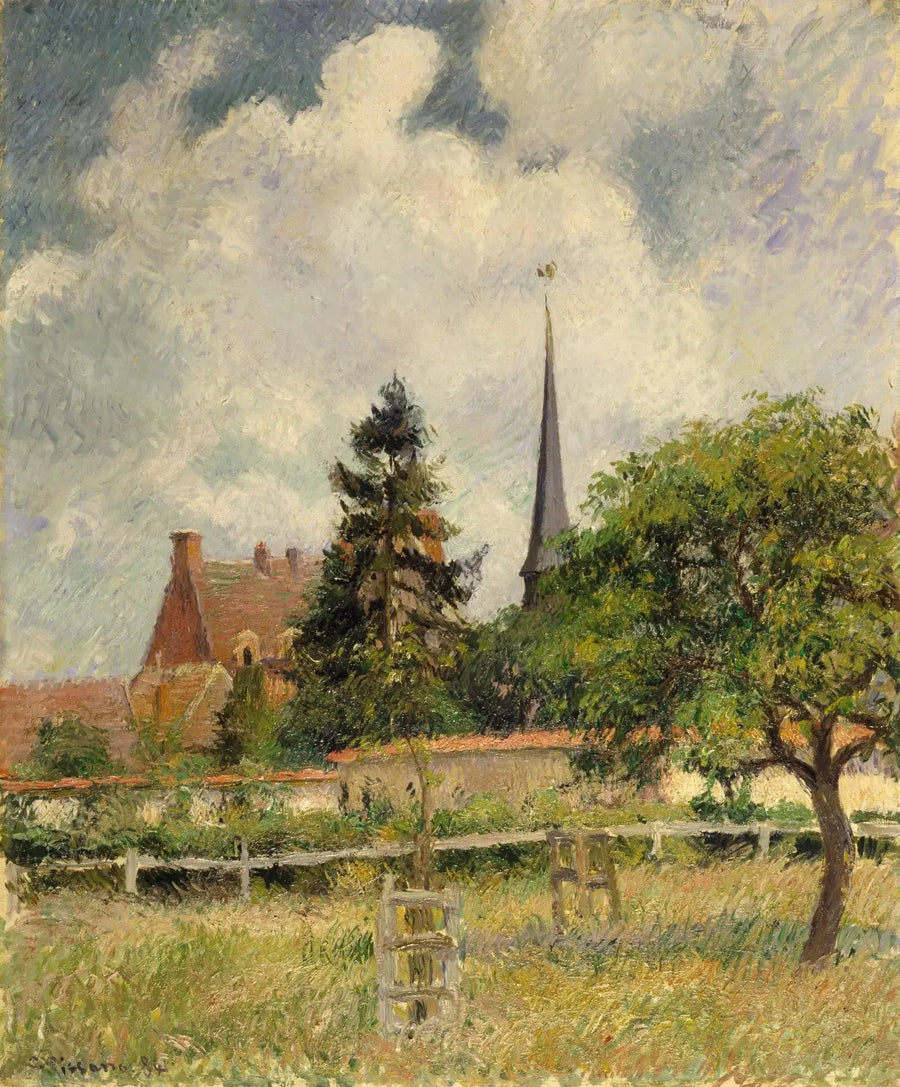 Eragny kirkko - Camille Pissarro