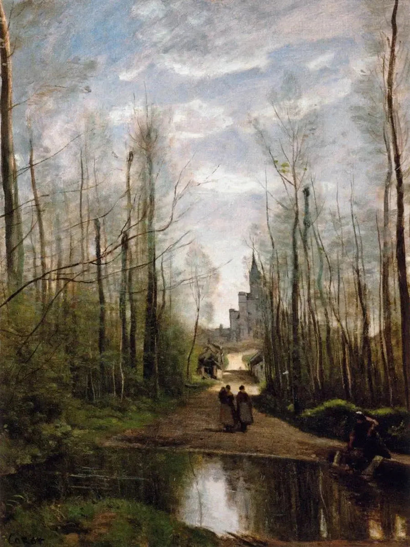 Marisselin kirkko - Jean-Baptiste Camille Corot