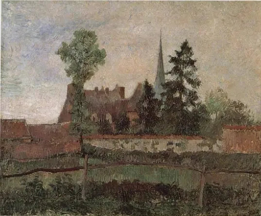 Éragny kirkko ja kartano - Camille Pissarro