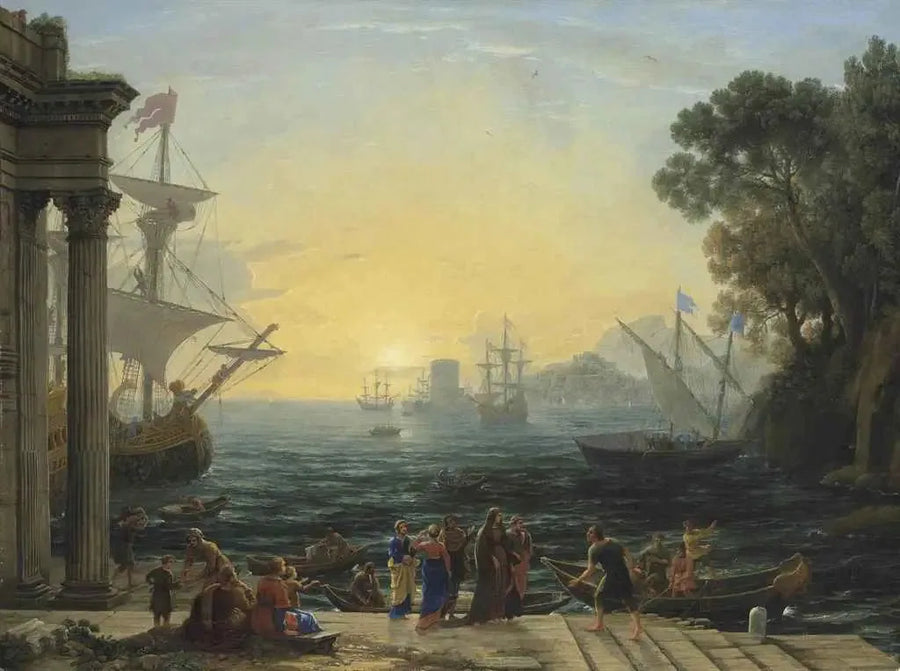 Sainte Paule'n laivaus Ostian satamassa - Claude Lorrain