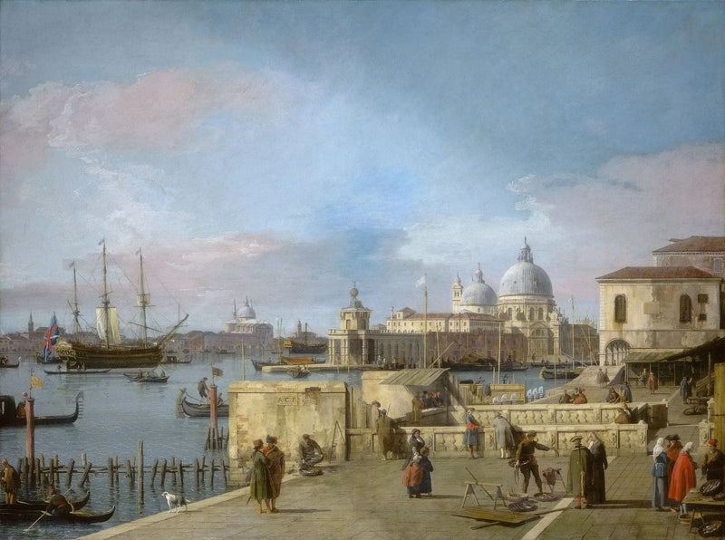 Suuren kanavan suuaukko moolilta, Venetsia - Canaletto