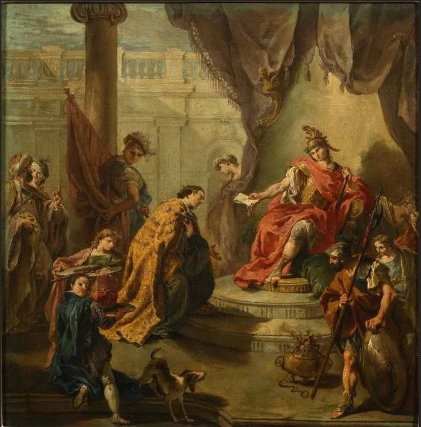 Keisari Flavius Honorius nimitti Constance III:n yhteisjohtajaksi - Giovanni Battista Pittoni