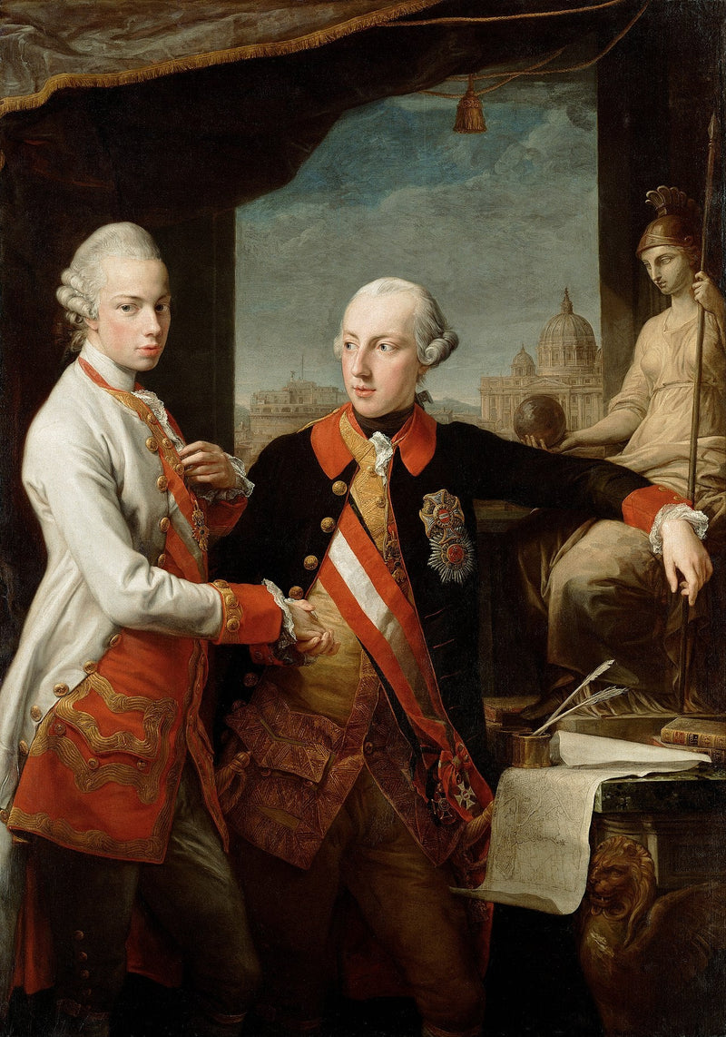 Keisari Joosef II suurherttua Pietro Leopoldo Toscanasta - Pompeo Batoni