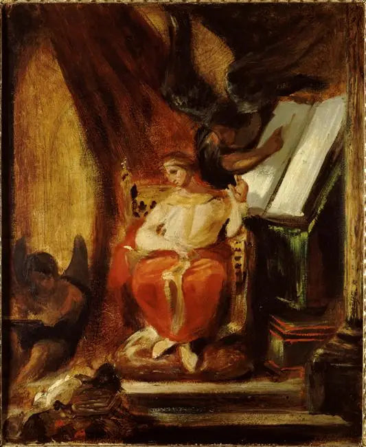 Keisari Justinianus laati instituutioitaan - Eugène Delacroix