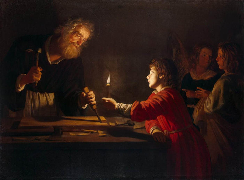Kristuksen lapsuus - Gerrit van Honthorst