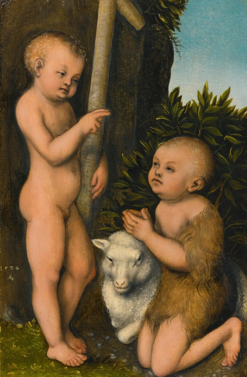 Rakkaaksi rakastettu Jeesus-lapsi ja Pyhä Johannes Kastaja - Lucas Cranach vanhempi