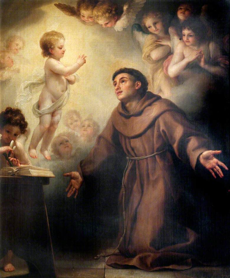 Jeesus-lapsi ilmestyy Pyhälle Antonius Padualaiselle - Anton Raphael Mengs