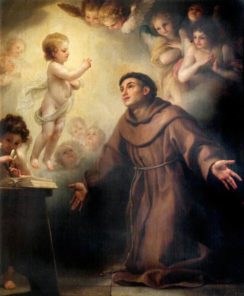 Jeesus-lapsi ilmestyy Pyhälle Antonius Padualaiselle - Anton Raphael Mengs