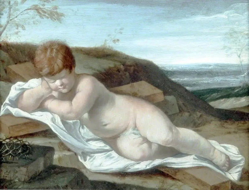 Nukkuva Jeesus-lapsi ristillä - Guido Reni