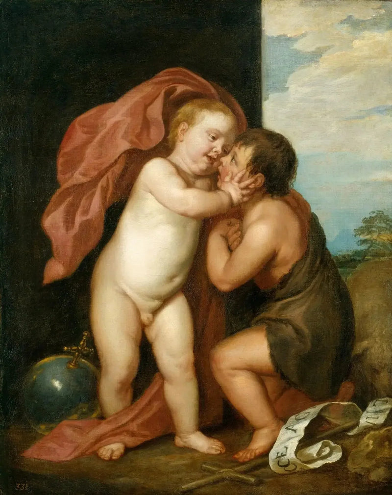 Lapsi Jeesus ja pyhä Johannes Kastaja - Antoine van Dyck