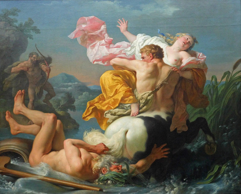 Déjaniren vangitseminen centaure Nessuksen toimesta - Louis Jean François Lagrenée