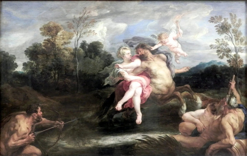 Déjaniren sieppaus centaari Nessuksen toimesta - Peter Paul Rubens