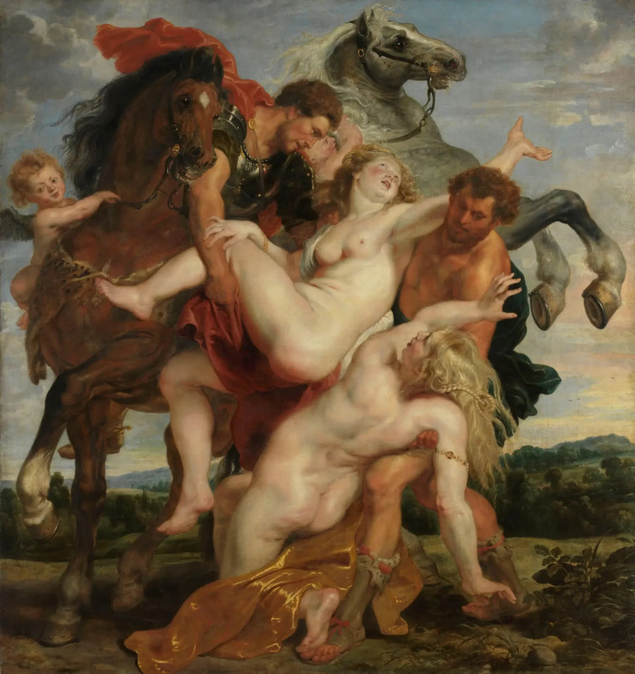 Leucippen tyttöjen sieppaus - Peter Paul Rubens