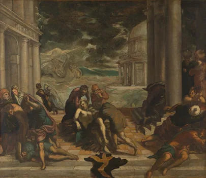 Pyhän Markuksen ruumiin poisto kristittyjen toimesta - Jacopo Tintoretto