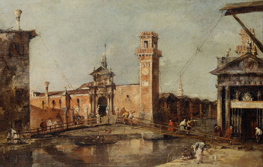 Venetsian Arsenalin sisäänkäynti - Francesco Guardi